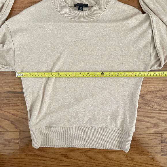 J. Crew Supercozy Mockneck Pullover Sweater Womens XS Heather Camel Preppy - Picture 6 of 8